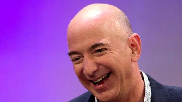 Amazon chief Jeff Bezos speaks at the Business Insider's "Ignition Future of Digital" conference in New York, U.S. on December 2, 2014. Bezos added the most to his fortunes--$34.2 billion--among billionaires in 2017.(Reuters file photo)