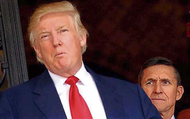 Donald Trump and his former national security advisor Mike Flynn at Mar-a-Lago, Florida on December 21, 2016.(Reuters File)
