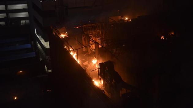 Officials of the fire department have said that the restaurant, where the fire allegedly started, did not have a functional fire-fighting system, lacked fire exits and a lot of combustible material was stored on the rooftop that only aggravated the situation. (Anshuman Poyrekar/Hindustan Times) Officials of the fire department have said that the restaurant, where the fire allegedly started, did not have a functional fire-fighting system, lacked fire exits and a lot of combustible material was stored on the rooftop that only aggravated the situation. (Anshuman Poyrekar/Hindustan Times)