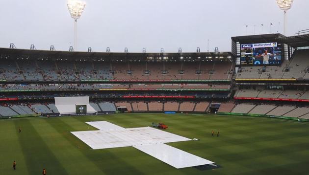 The fourth day of the fourth Ashes cricket test match between Australia and England was affected by rain. (REUTERS) The fourth day of the fourth Ashes cricket test match between Australia and England was affected by rain. (REUTERS)