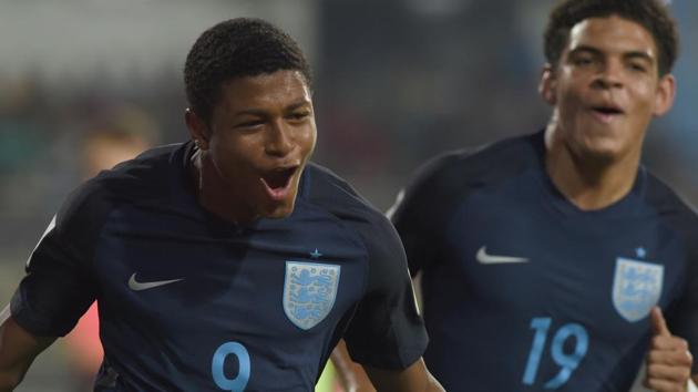 Rhian Brewster (L) was the top scorer for England in the FIFA U-17 World Cup this year. (AFP) Rhian Brewster (L) was the top scorer for England in the FIFA U-17 World Cup this year. (AFP)