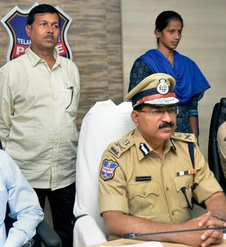 Senior Maoist leader, Jinugu Narsimha Reddy alias Jampanna along with his comrade wife Rajitha, after surrendering before the Telangana DGP M Mahender Reddy in Hyderabad. (PTI) Senior Maoist leader, Jinugu Narsimha Reddy alias Jampanna along with his comrade wife Rajitha, after surrendering before the Telangana DGP M Mahender Reddy in Hyderabad. (PTI)