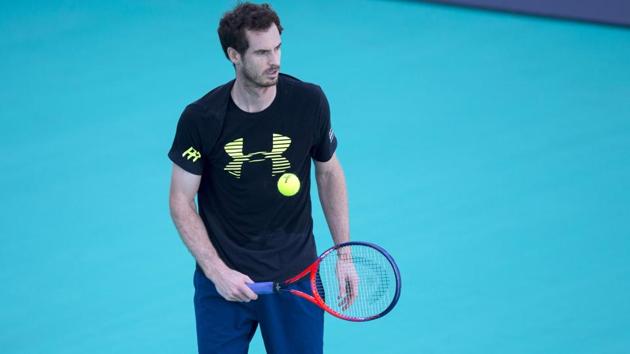 Andy Murray showed physical rust during an exhibition match at the Mubadala World Tennis Championship on Friday, although he never clutched his back or showed any overt signs of still carrying the injury. (AFP) Andy Murray showed physical rust during an exhibition match at the Mubadala World Tennis Championship on Friday, although he never clutched his back or showed any overt signs of still carrying the injury. (AFP)