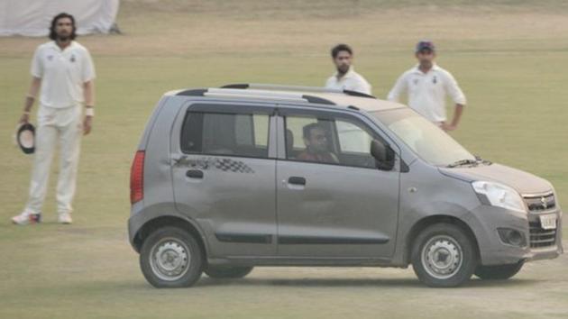 A car driven in the middle of a pitch during a Ranji Trophy game between Uttar Pradesh and Delhi at Palam highlighted the apathy of the Board of Control for Cricket in India towards domestic cricket. (Kamesh Srinivasan/Hindu) A car driven in the middle of a pitch during a Ranji Trophy game between Uttar Pradesh and Delhi at Palam highlighted the apathy of the Board of Control for Cricket in India towards domestic cricket. (Kamesh Srinivasan/Hindu)