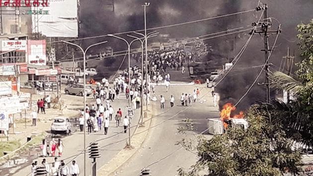 The violence resulted from an altercation between two unidentified groups near the memorial of the 1818 battle between British and Peshwa forces in Bhima Koregaon, around 40 kilometres from Pune.(HT Photo) The violence resulted from an altercation between two unidentified groups near the memorial of the 1818 battle between British and Peshwa forces in Bhima Koregaon, around 40 kilometres from Pune.(HT Photo)