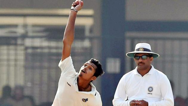 Navdeep Saini picked five wickets for Delhi. (PTI) Navdeep Saini picked five wickets for Delhi. (PTI)