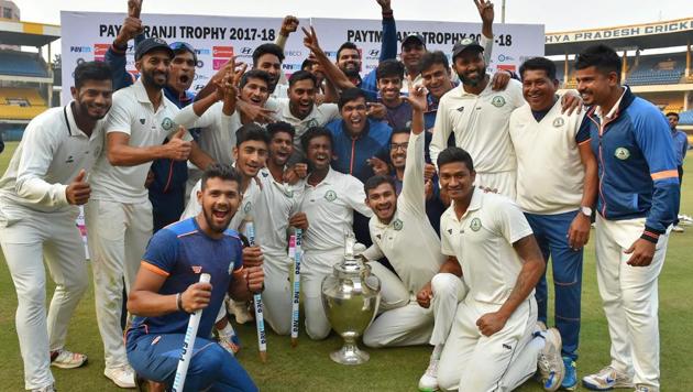 Vidarbha defeated Delhi by 9 wickets to lift their maiden Ranji Trophy title in Indore on Monday. (PTI)