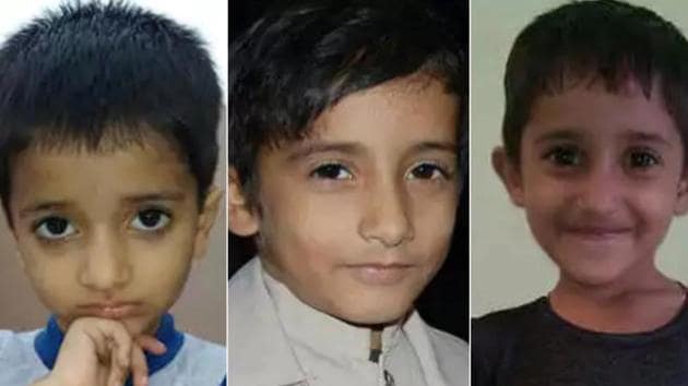 The 26-year-old accused murdered his cousin Sonu’s children in Haryana’s Sarsa village. During police interrogation, he confessed to have killed Sameer (11), Simran (8) and Samar (4). (HT File) The 26-year-old accused murdered his cousin Sonu’s children in Haryana’s Sarsa village. During police interrogation, he confessed to have killed Sameer (11), Simran (8) and Samar (4). (HT File)