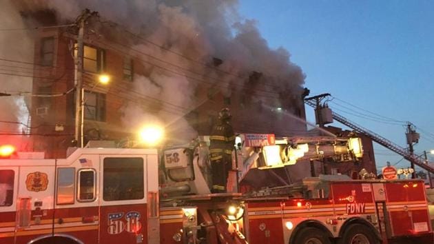 Fire Breaks Out At New York Apartment Building, 200 Firefighters ...