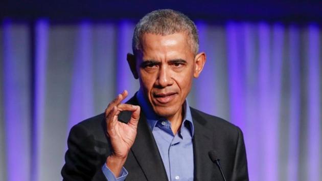 Former US President Barack Obama speaks during the North American Climate Summit in Chicago, Illinois, US on December 5, 2017. (REUTERS) Former US President Barack Obama speaks during the North American Climate Summit in Chicago, Illinois, US on December 5, 2017. (REUTERS)