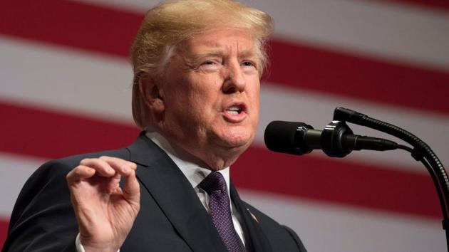 This file photo taken on December 18, 2017 shows US President Donald Trump speaking about his administration's National Security Strategy at the Ronald Reagan Building and International Trade Center in Washington, DC. (AFP) This file photo taken on December 18, 2017 shows US President Donald Trump speaking about his administration's National Security Strategy at the Ronald Reagan Building and International Trade Center in Washington, DC. (AFP)