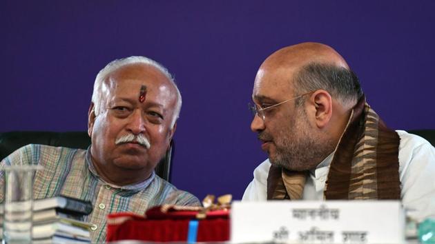 RSS chief Mohan Bhagwat and BJP president Amit Shah are expected to attend the meet. (AFP File) RSS chief Mohan Bhagwat and BJP president Amit Shah are expected to attend the meet. (AFP File)