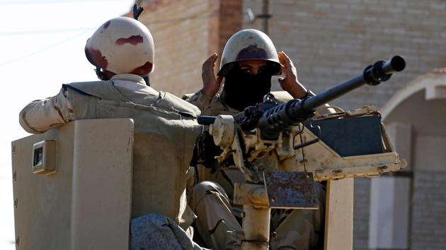 Military forces are seen in North Sinai, Egypt. (Reuters) Military forces are seen in North Sinai, Egypt. (Reuters)