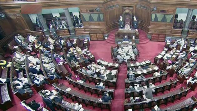 A view of Rajya Sabha in New Delhi on Tuesday during the ongoing winter session of Parliament. (PTI Photo) A view of Rajya Sabha in New Delhi on Tuesday during the ongoing winter session of Parliament. (PTI Photo)