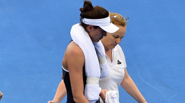 Garbine Muguruza collapsed due to the heat in the Brisbane International tournament, giving her a fitness scare before the Australian Open which begins in mid-January. (AFP) Garbine Muguruza collapsed due to the heat in the Brisbane International tournament, giving her a fitness scare before the Australian Open which begins in mid-January. (AFP)