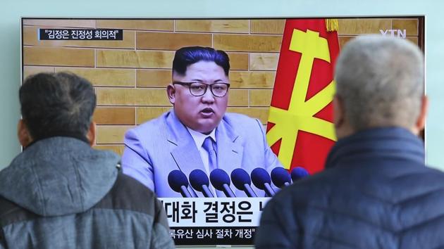 People watch a TV screen at Seoul Railway Station in Seoul on Wednesday, showing North Korean leader Kim Jong Un's New Year speech. (AP) People watch a TV screen at Seoul Railway Station in Seoul on Wednesday, showing North Korean leader Kim Jong Un's New Year speech. (AP)