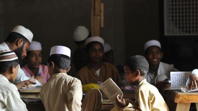 As many as 3,691 aaliya level (above class 8th) madrassas have been registered this year.(HT File Photo)