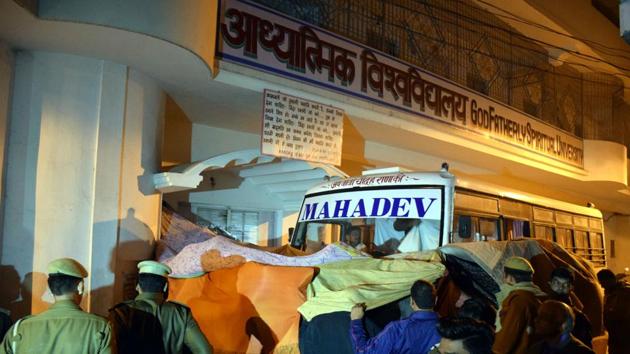 Around four dozen minor girls and women have been rescued from Virendra Dev Dixit’s ashrams in Delhi and Uttar Pradesh. (HT FILE) Around four dozen minor girls and women have been rescued from Virendra Dev Dixit’s ashrams in Delhi and Uttar Pradesh. (HT FILE)