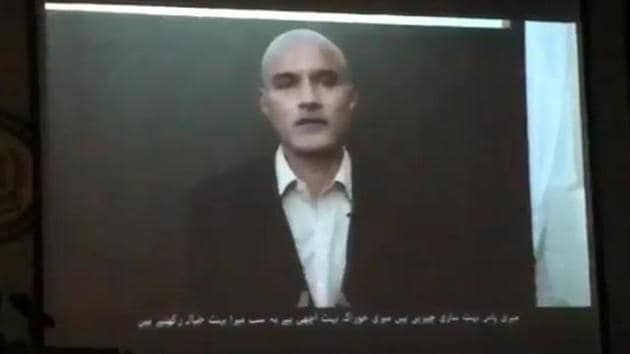 Screengrab of Indian death row prisoner Kulbhushan Jadhav from a video released on Thursday. (ANI Twitter) Screengrab of Indian death row prisoner Kulbhushan Jadhav from a video released on Thursday. (ANI Twitter)