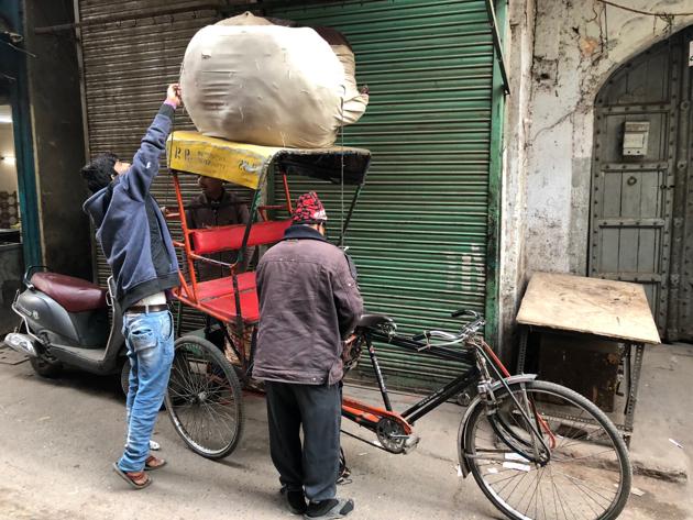 Rickshaw-puller Muhammed Haneef at a lane here in central Delhi. (Mayank Austen Soofi / HT Photo) Rickshaw-puller Muhammed Haneef at a lane here in central Delhi. (Mayank Austen Soofi / HT Photo)