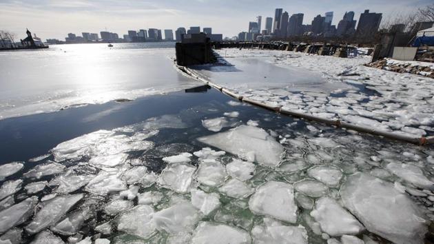 Ice floats in Boston Harbor, on January 3, 2018, in Boston. After a week of frigid temperatures, a major winter storm is predicted for the region on Thursday. (AP Photo) Ice floats in Boston Harbor, on January 3, 2018, in Boston. After a week of frigid temperatures, a major winter storm is predicted for the region on Thursday. (AP Photo)