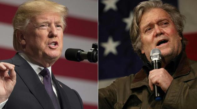 US President Donald Trump described his former White House chief strategist Steve Bannon as insane and irrelevant. (AFP) US President Donald Trump described his former White House chief strategist Steve Bannon as insane and irrelevant. (AFP)