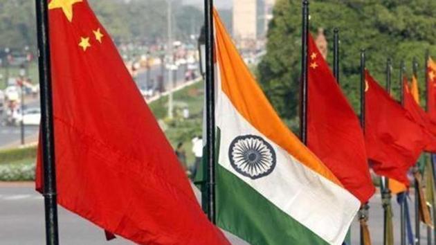 National flags of China and India at Vijay Chowk on Rajpath in New Delhi. (HT File Photo) National flags of China and India at Vijay Chowk on Rajpath in New Delhi. (HT File Photo)