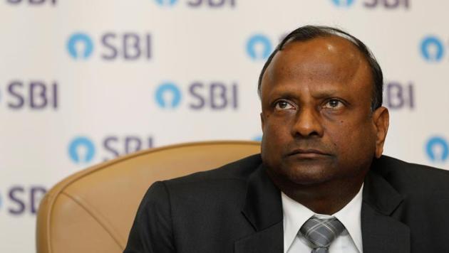 State Bank of India Chairman Rajnish Kumar attends a news conference in Mumbai, India, November 23, 2017.(REUTERS)
