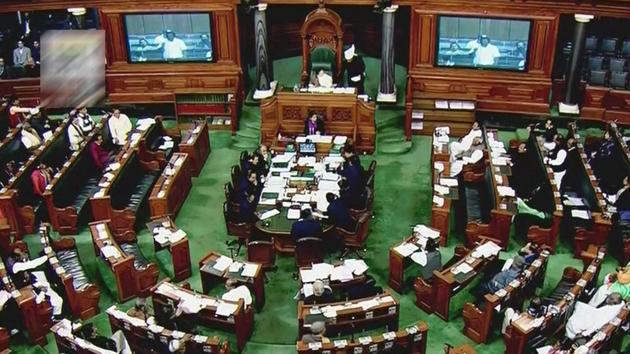A scene in the Lok Sabha in New Delhi on Thursday (PTI Photo) A scene in the Lok Sabha in New Delhi on Thursday (PTI Photo)