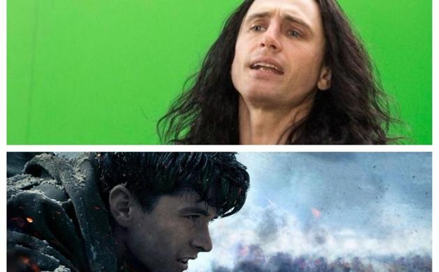 James Franco as Tommy Wiseau in the Disaster Artist and Fionn Whitehead in Dunkirk. James Franco as Tommy Wiseau in the Disaster Artist and Fionn Whitehead in Dunkirk.
