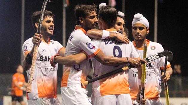The camp for the 33 probables for the Indian junior men’s hockey team includes the key players from the squad that won bronze at the Sultan of Johor Cup in Malaysia last year. (Hockey India) The camp for the 33 probables for the Indian junior men’s hockey team includes the key players from the squad that won bronze at the Sultan of Johor Cup in Malaysia last year. (Hockey India)