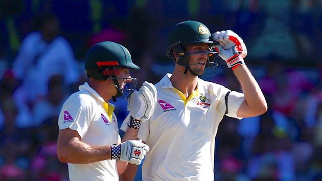 The Marsh brothers combined for 104 in the final session as Australia ended the day with a 133-run lead.  (REUTERS) 
