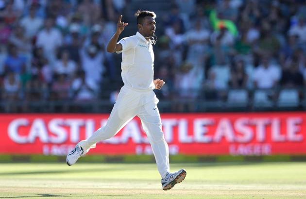Hardik Pandya scored 93 and picked two wickets as India fought back against South Africa on a dramatic Day 2 of the first Test in Cape Town on Saturday. (AFP) Hardik Pandya scored 93 and picked two wickets as India fought back against South Africa on a dramatic Day 2 of the first Test in Cape Town on Saturday. (AFP)