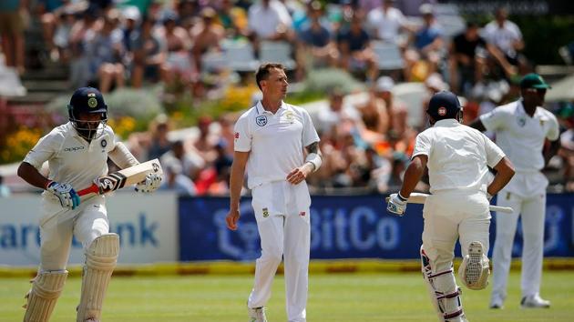 Rohit Sharma and Cheteshwar Pujara built a solid stand and blunted the South Africa pacers. (AFP) Rohit Sharma and Cheteshwar Pujara built a solid stand and blunted the South Africa pacers. (AFP)