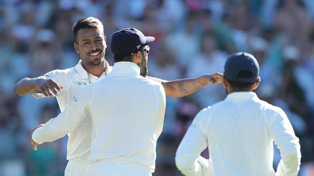 Hardik Pandya sent back Aiden Markram for 34 as his day continued to get better. (BCCI) Hardik Pandya sent back Aiden Markram for 34 as his day continued to get better. (BCCI)