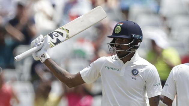 Hardik Pandya smashed 93 and picked up two wickets as South Africa ended day 2 with a lead of 142. Get full cricket score and highlights here.(AFP)