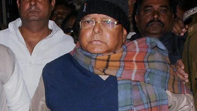 Bihar's former chief minister Lalu Yadav being produced at the special CBI court to receive his quantum of sentence in a fodder scam case, in Ranchi on Wednesday. (PTI) Bihar's former chief minister Lalu Yadav being produced at the special CBI court to receive his quantum of sentence in a fodder scam case, in Ranchi on Wednesday. (PTI)