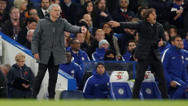 Chelsea manager Antonio Conte (R) and Manchester United counterpart Jose Mourinho (L) have been embroiled in a war of words. (Reuters) Chelsea manager Antonio Conte (R) and Manchester United counterpart Jose Mourinho (L) have been embroiled in a war of words. (Reuters)