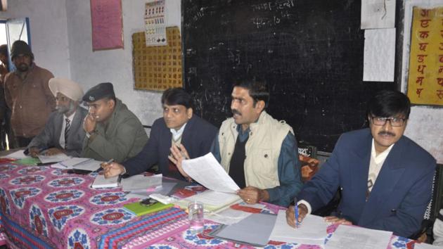 Co-ordination committee meeting held in smart village Barso in Bharatpur on Saturday. (HT PHOTO) Co-ordination committee meeting held in smart village Barso in Bharatpur on Saturday. (HT PHOTO)