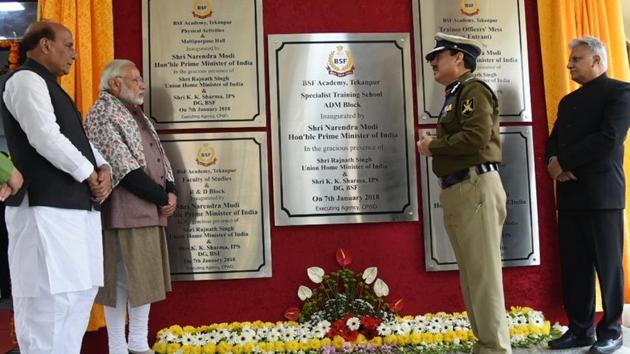 Prime Minister Narendra Modi with Home Minister Rajnath Singh at the Conference of DGPs and IGPs in Tekanpur, Madhya Pradesh on January 7, 2017. (Narendra Modi/Twitter) Prime Minister Narendra Modi with Home Minister Rajnath Singh at the Conference of DGPs and IGPs in Tekanpur, Madhya Pradesh on January 7, 2017. (Narendra Modi/Twitter)