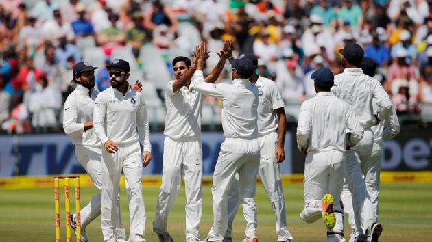 Bhuvneshwar Kumar impressed in the first innings against South Africa with a haul of 4/87 but the rest of the pace bowlers lacked a bit of sharpness. (AFP) Bhuvneshwar Kumar impressed in the first innings against South Africa with a haul of 4/87 but the rest of the pace bowlers lacked a bit of sharpness. (AFP)