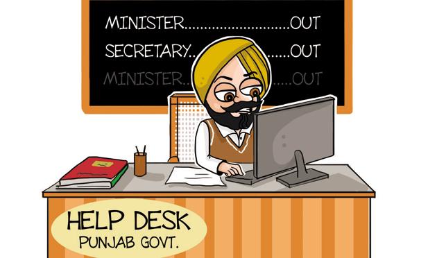 The Punjab secretariat now flaunts a more friendly look. (Illustration by Daljeet Kaur Sandhu/HT) The Punjab secretariat now flaunts a more friendly look. (Illustration by Daljeet Kaur Sandhu/HT)