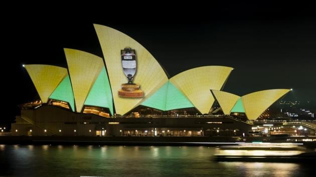The Sydney Opera House lit up with green and gold projections after Australia completed a 4-0 series rout over England in Ashes. (Getty Images/Cricket Australia)