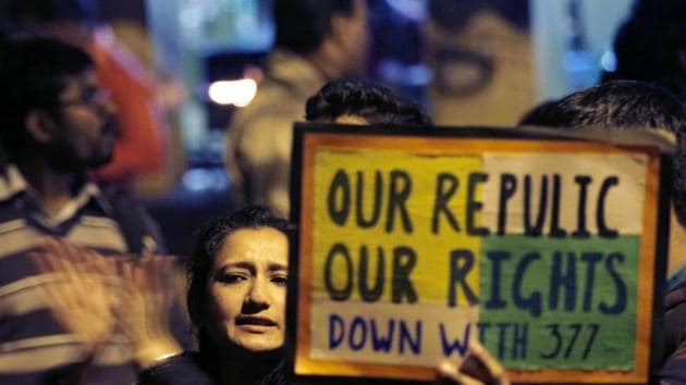 LGBT rights activists participate in a candle march protest in New Delhi in this undated file photo. (Raj K Raj/ HT file photo) LGBT rights activists participate in a candle march protest in New Delhi in this undated file photo. (Raj K Raj/ HT file photo)