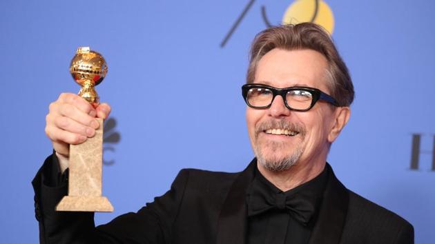 Gary Oldman poses backstage with his award for Best Performance by an Actor in a Motion Picture - Drama for Darkest Hour. Gary Oldman poses backstage with his award for Best Performance by an Actor in a Motion Picture - Drama for Darkest Hour.