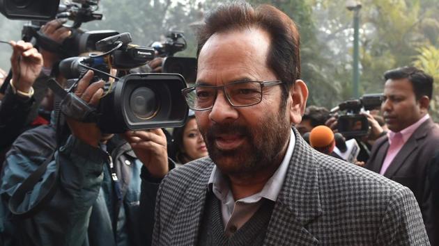 Union Minister for Minority affairs Mukhtar Abbas Naqvi during the winter session of Parliament , in New Delhi on January 5, 2017. (PTI) Union Minister for Minority affairs Mukhtar Abbas Naqvi during the winter session of Parliament , in New Delhi on January 5, 2017. (PTI)