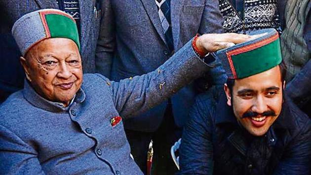 Vikramaditya made his assembly debut from Shimla Rural — a seat his father Virbhadra Singh vacated for him. (HT File) Vikramaditya made his assembly debut from Shimla Rural — a seat his father Virbhadra Singh vacated for him. (HT File)