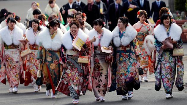 Formal “Coming of Age” ceremonies or Seijin no Hi, began as a rite among ancient samurai families and are held across Japan on the second Monday of January for its 20-year-olds, reminding them of their responsibilities having turned old enough to legally drive, drink, gamble and smoke. The age of voting was lowered to 18 in 2015. (Kim Kyung-Hoon / REUTERS) Formal “Coming of Age” ceremonies or Seijin no Hi, began as a rite among ancient samurai families and are held across Japan on the second Monday of January for its 20-year-olds, reminding them of their responsibilities having turned old enough to legally drive, drink, gamble and smoke. The age of voting was lowered to 18 in 2015. (Kim Kyung-Hoon / REUTERS)