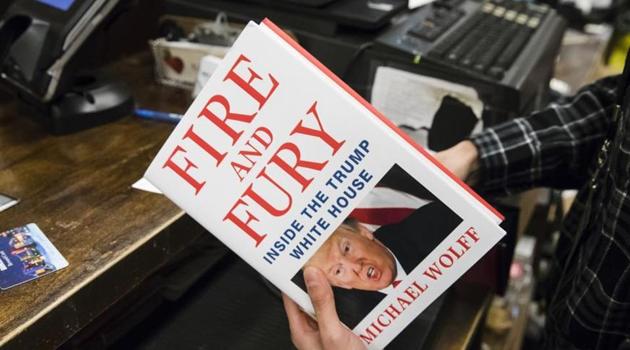 A salesperson rings up a copy of the book Fire and Fury: Inside the Trump White House by Michael Wolff at a Barnes & Noble store in Philadelphia on January 5, 2018. (AP Photo) A salesperson rings up a copy of the book Fire and Fury: Inside the Trump White House by Michael Wolff at a Barnes & Noble store in Philadelphia on January 5, 2018. (AP Photo)
