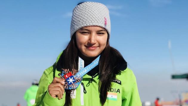 Aanchal Thakur is the first Indian to win an international medal in skiing. (Twitter/Aanchal Thakur) Aanchal Thakur is the first Indian to win an international medal in skiing. (Twitter/Aanchal Thakur)